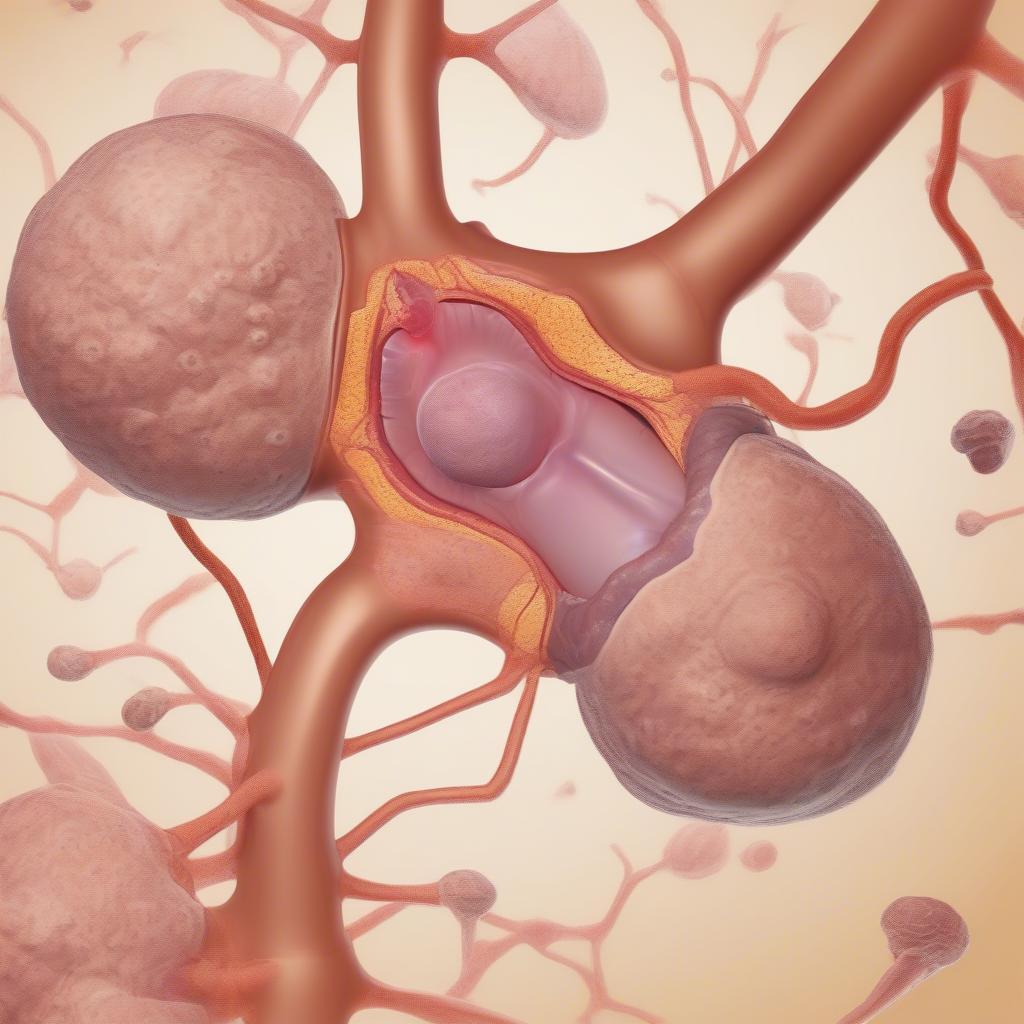 Hình ảnh minh họa tuyến thượng thận bị ảnh hưởng bởi ACTH-independent macronodular adrenal hyperplasia type 2