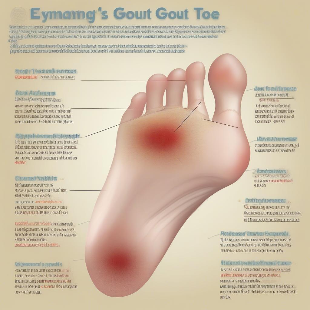 Hình ảnh bệnh gout và các triệu chứng