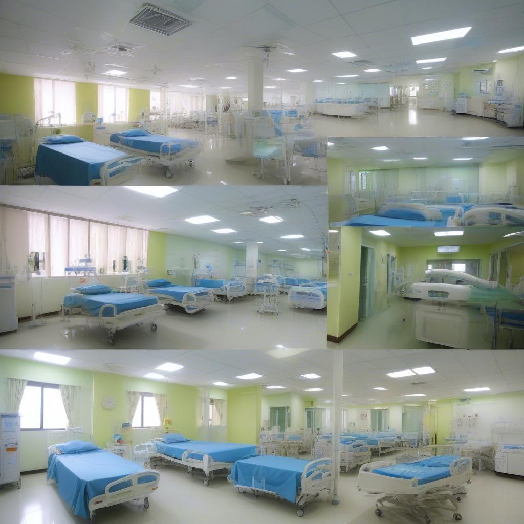 Modern and well-equipped facilities at a women's and children's hospital in Soc Trang, Vietnam, including examination rooms, operating rooms, and patient wards.