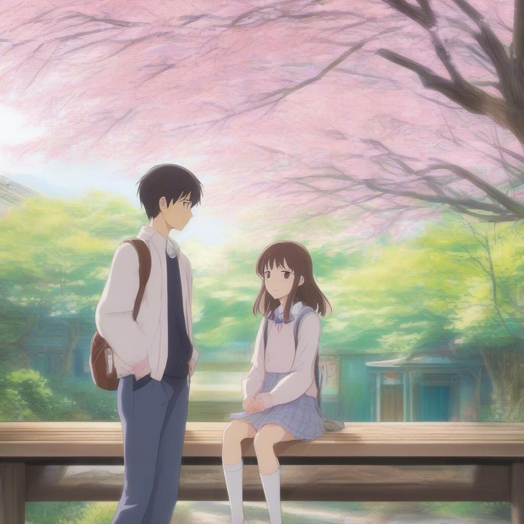 Poster phim I Want to Eat Your Pancreas với hình ảnh hai nhân vật chính.