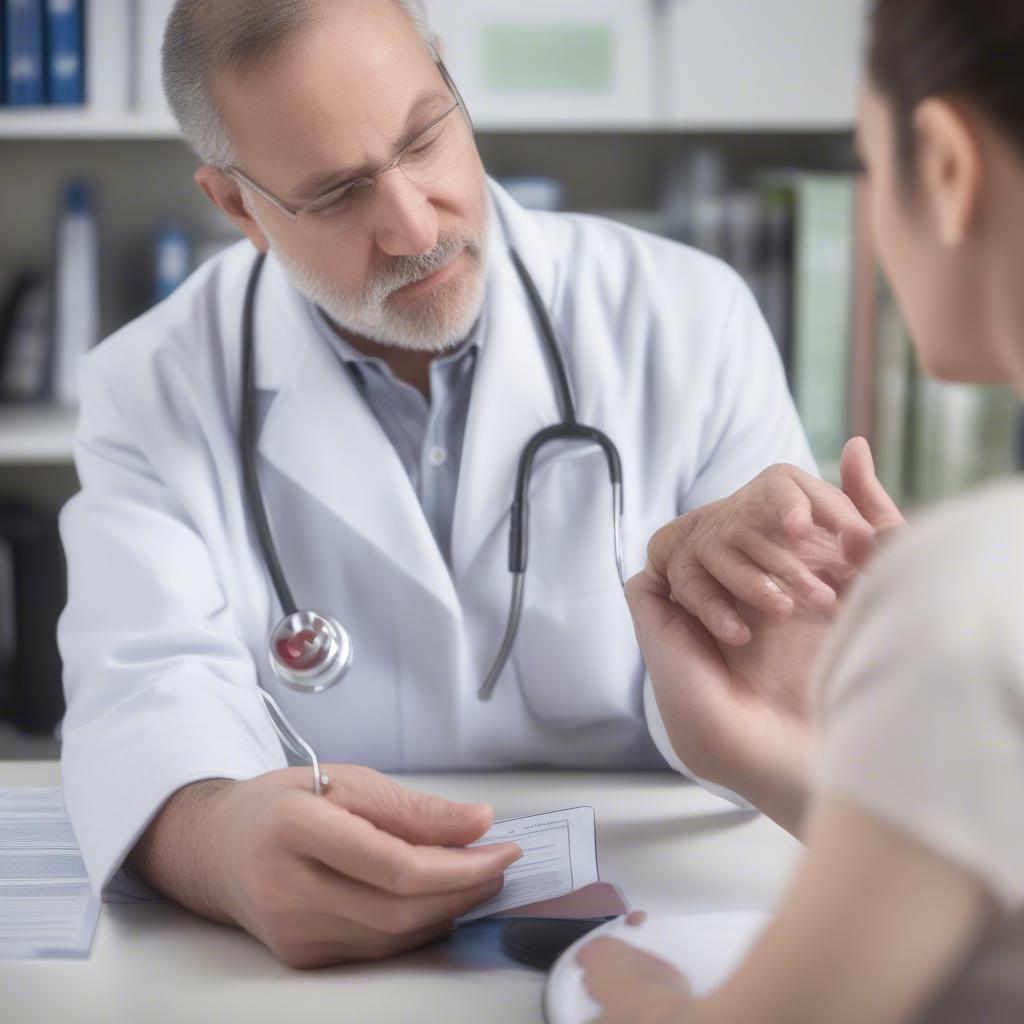 Doctor consulting a patient about parasitic infections.