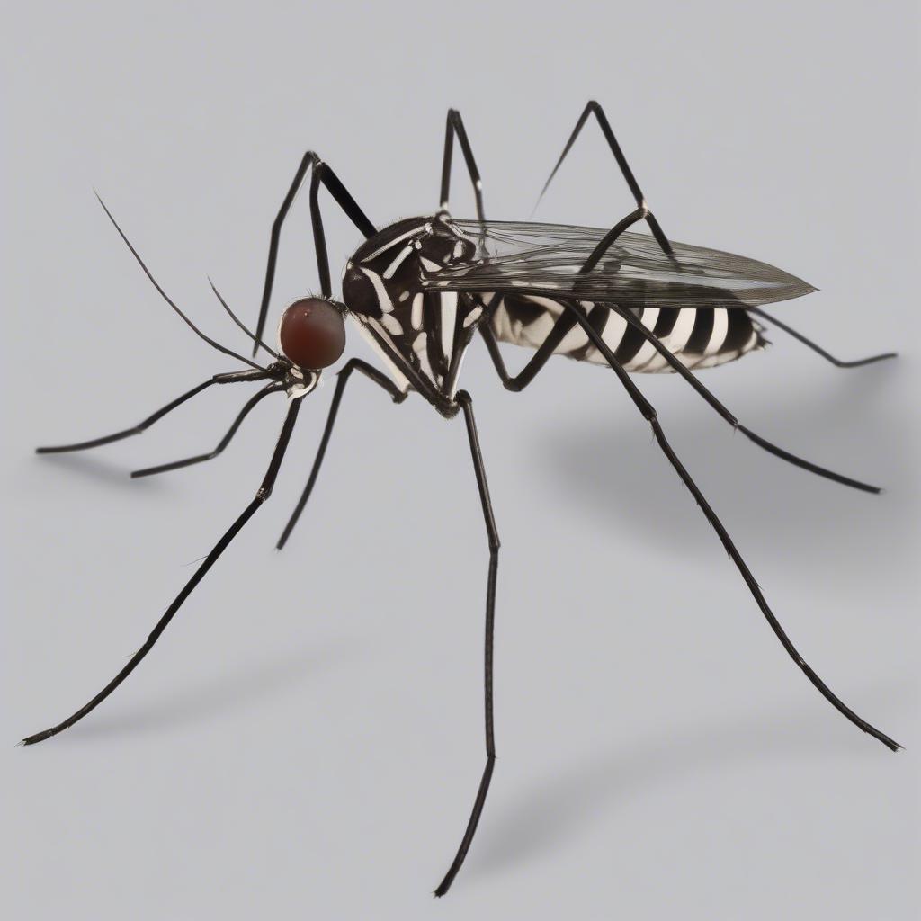 Hình ảnh muỗi vằn Aedes aegypti truyền bệnh sốt xuất huyết