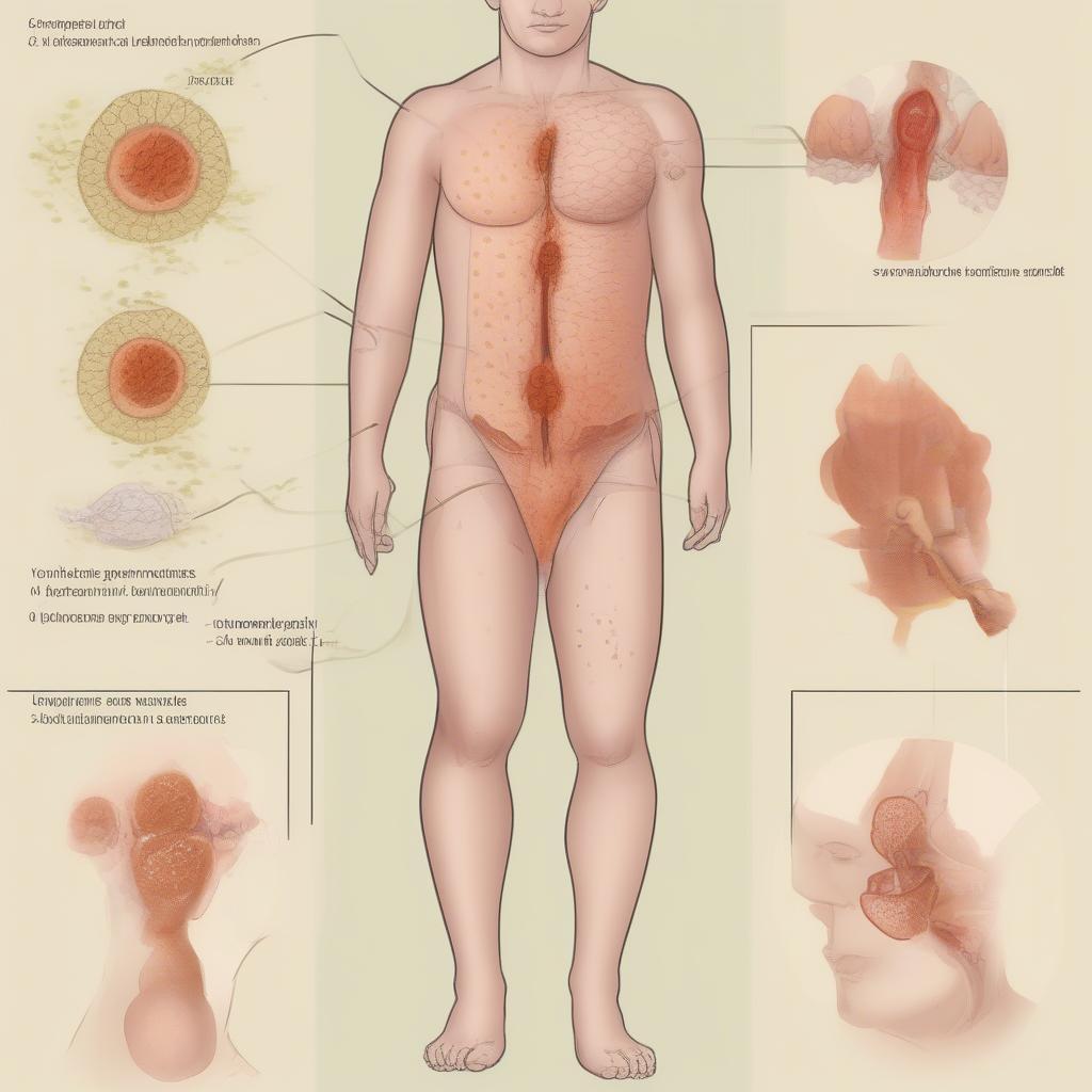 Vị trí xuất hiện mào gà